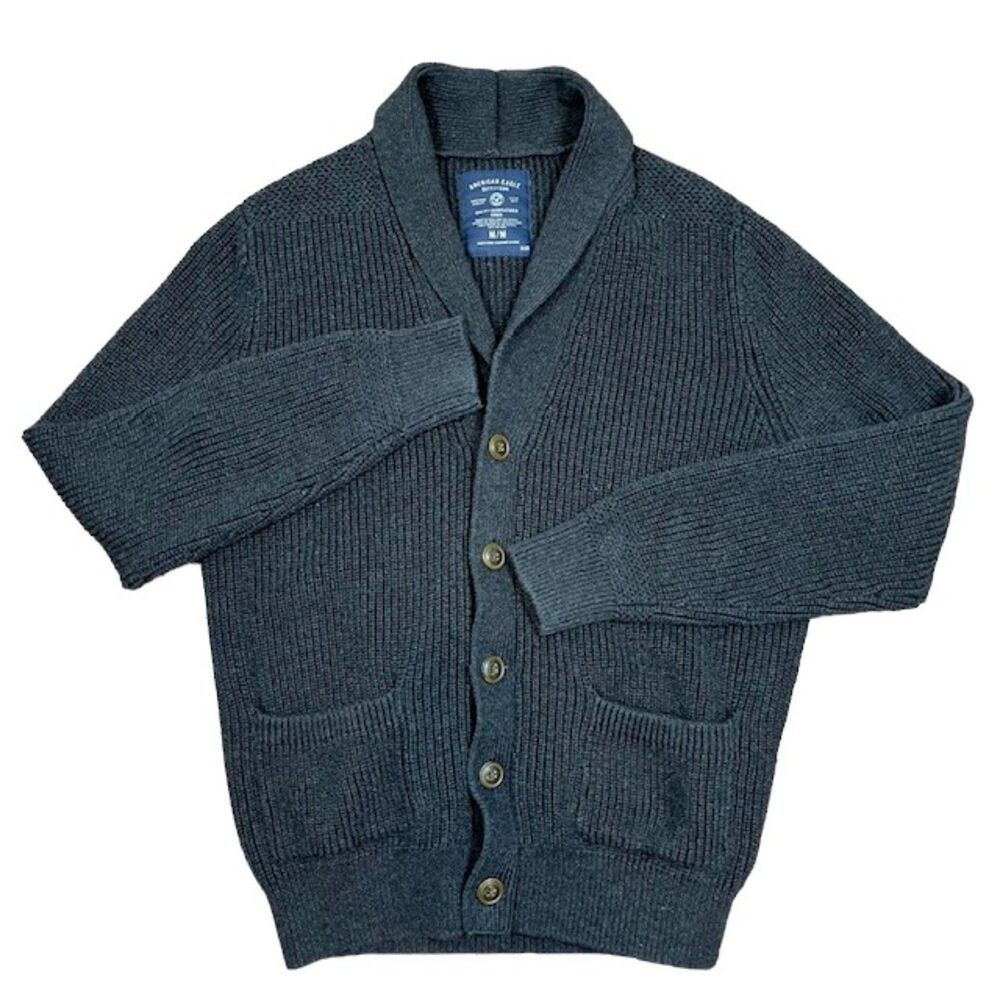 American Eagle Outfitters Dark Gray Cardigan Sweater
